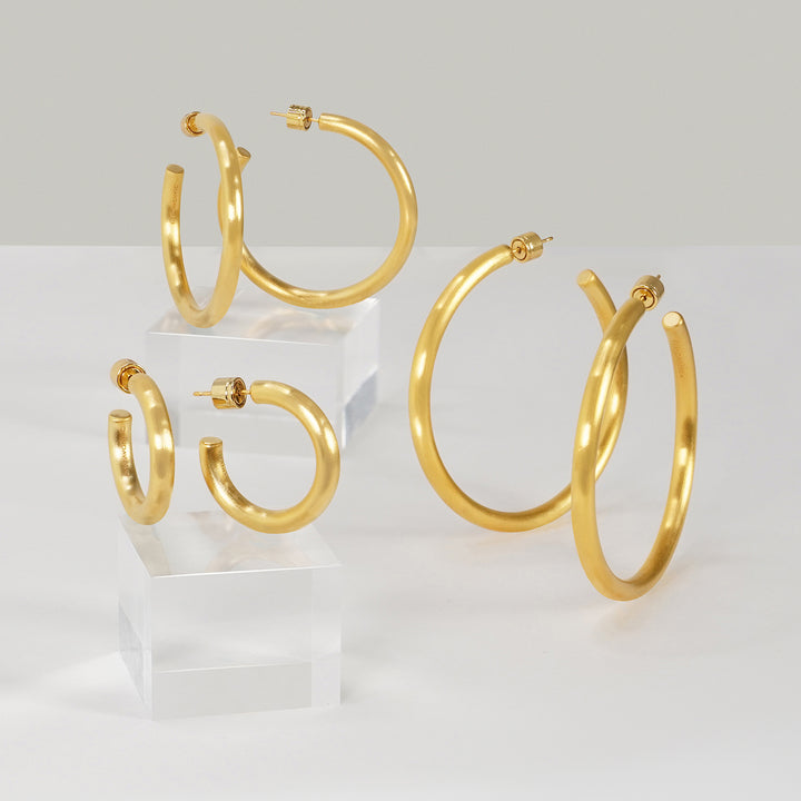 Midi Dune Hoops - Goldmakers Fine Jewelry