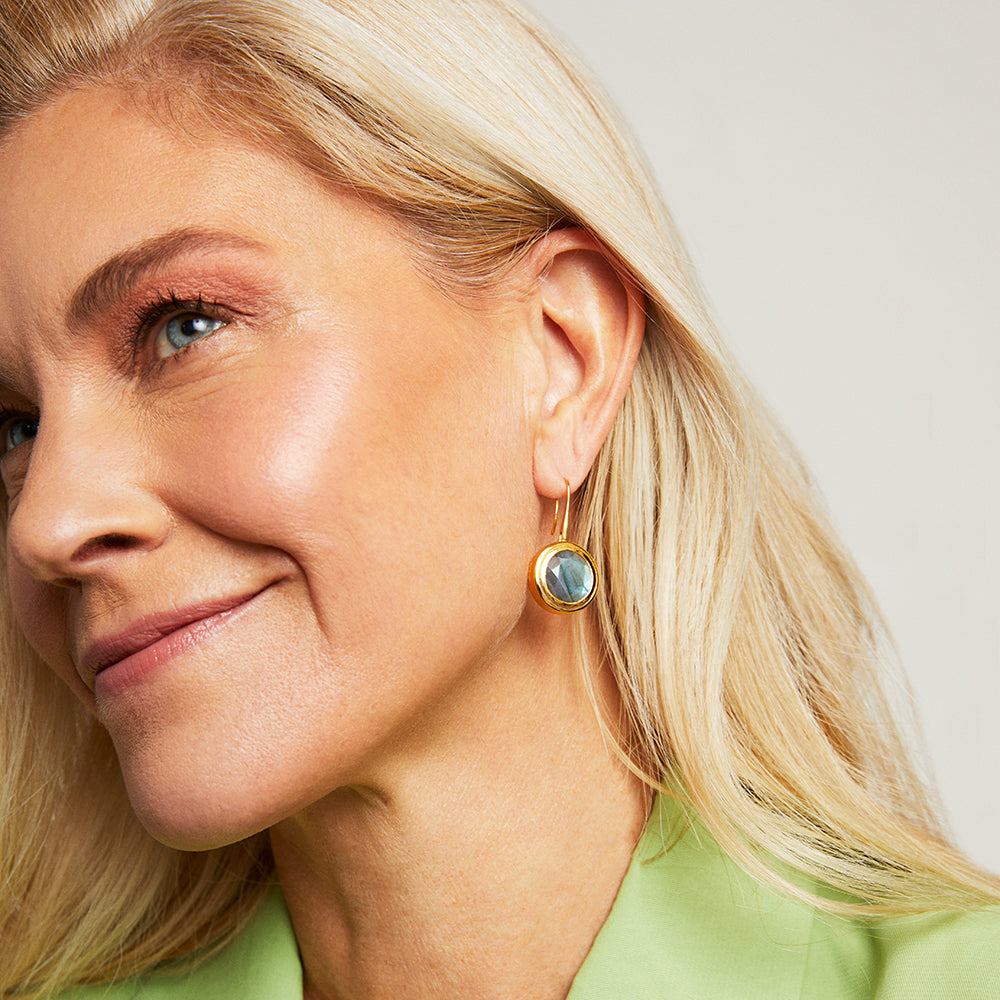 Signet Gemstone Drop Earrings - Goldmakers Fine Jewelry