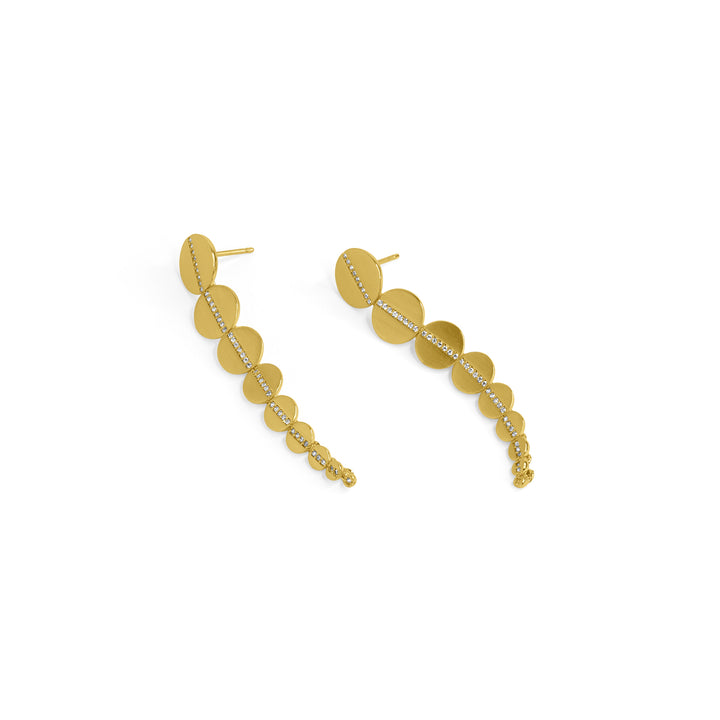 Petite Pave Statement Drop Earrings - Goldmakers Fine Jewelry