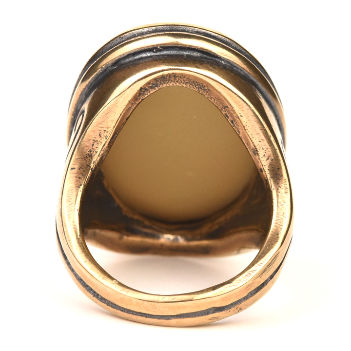 Bronze and Glass Cameo Ring - Goldmakers Fine Jewelry