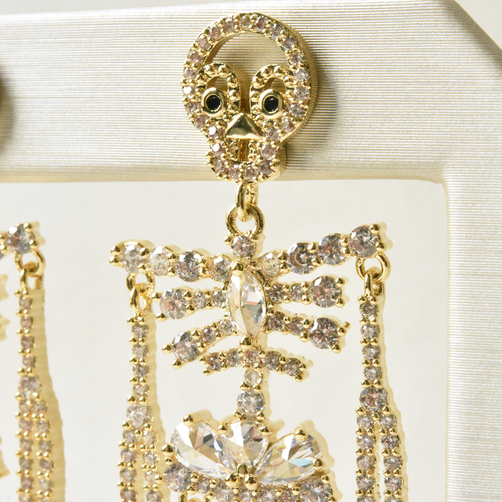 Spooky Scary Skeleton Earrings - Goldmakers Fine Jewelry