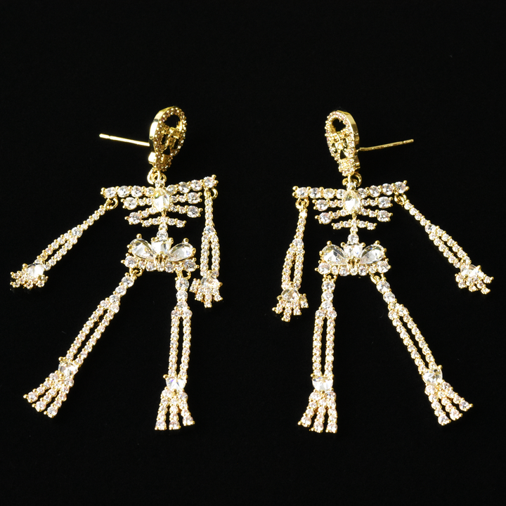 Spooky Scary Skeleton Earrings - Goldmakers Fine Jewelry