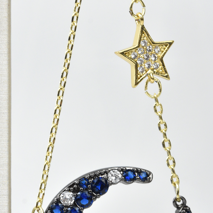 Blue Moon Celestial Earrings - Goldmakers Fine Jewelry