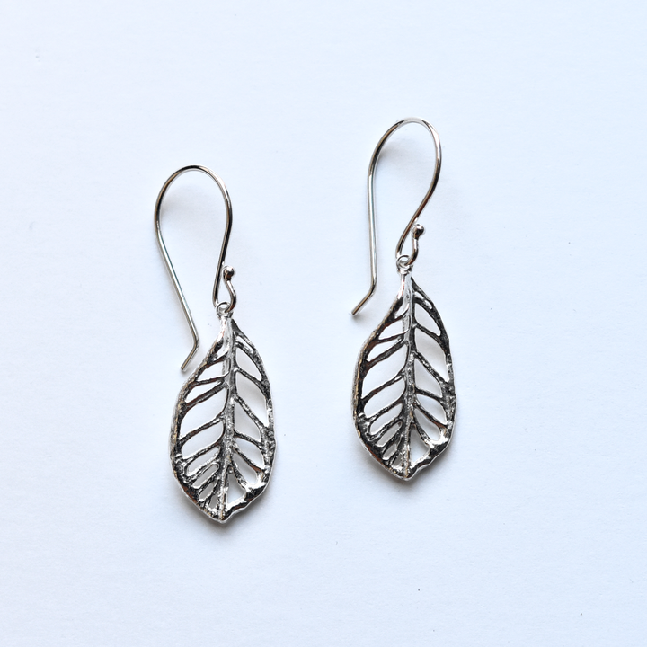 Medium Plumeria Leaf Earrings - Goldmakers Fine Jewelry