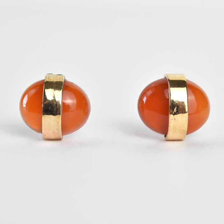 Carnelian Stud Earrings - Goldmakers Fine Jewelry