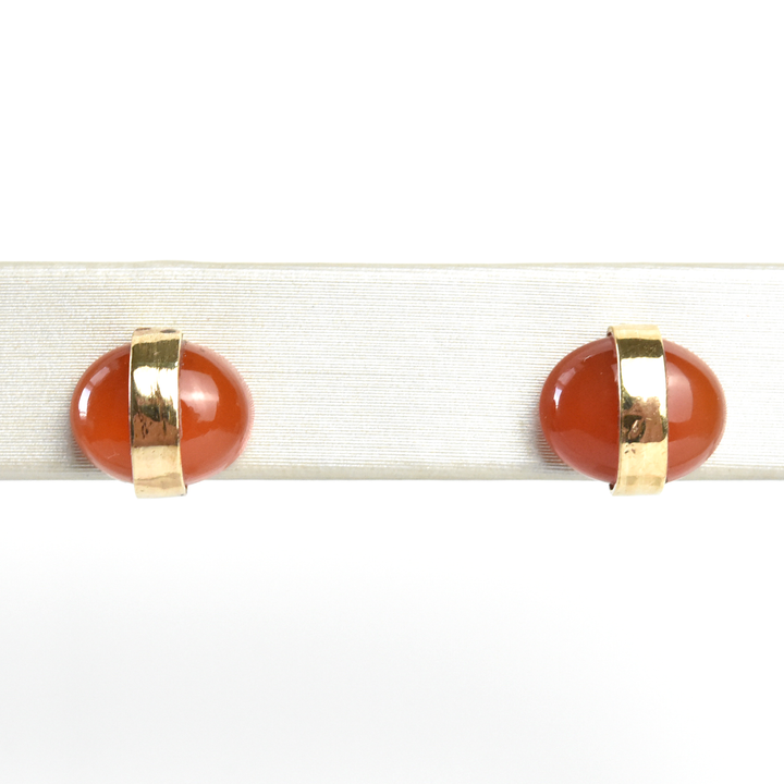 Carnelian Stud Earrings - Goldmakers Fine Jewelry