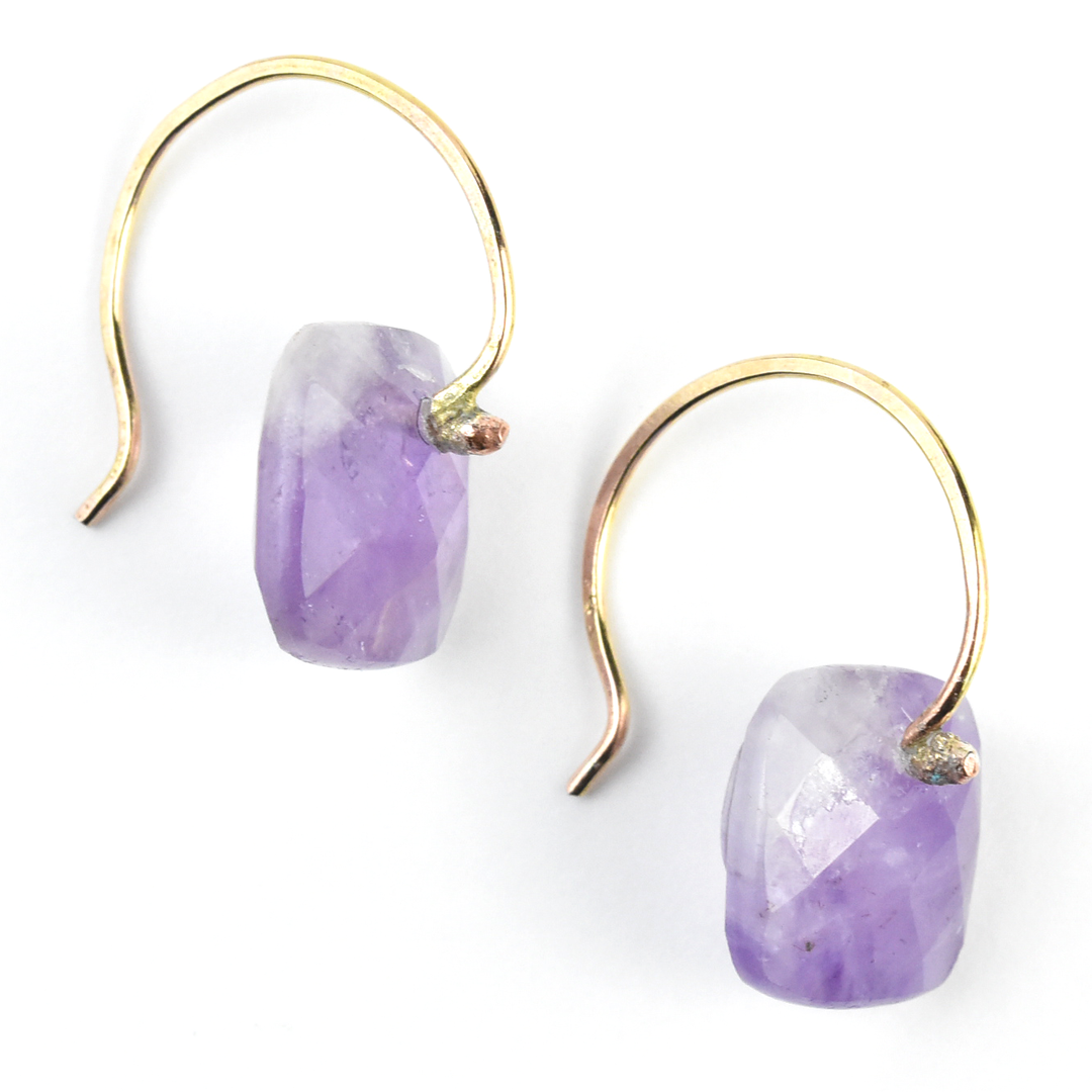 Cabochon Amethyst Earrings - Goldmakers Fine Jewelry