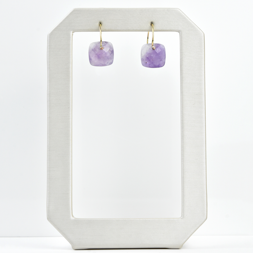 Cabochon Amethyst Earrings - Goldmakers Fine Jewelry