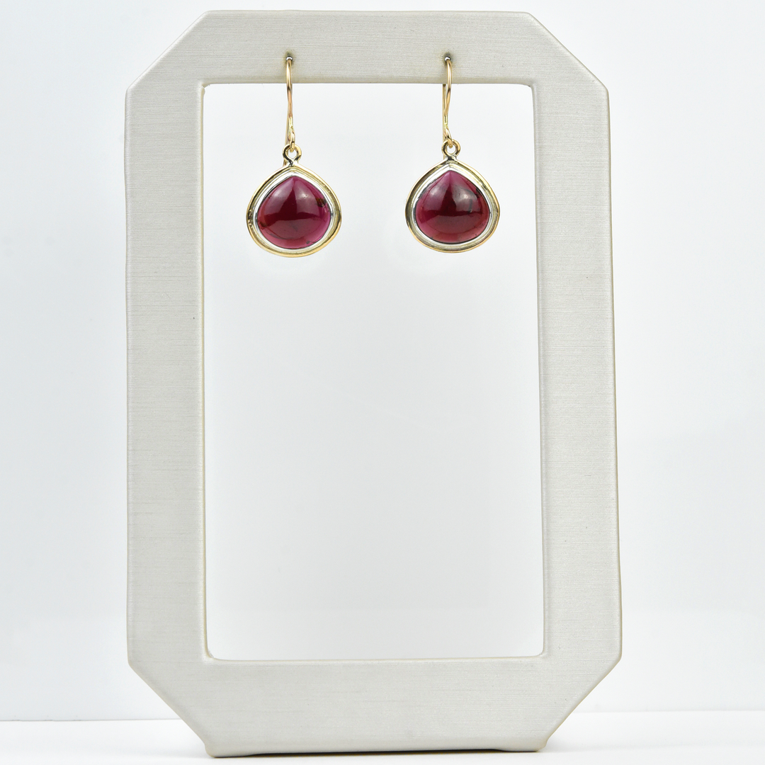Garnet Teardrop Earrings - Goldmakers Fine Jewelry
