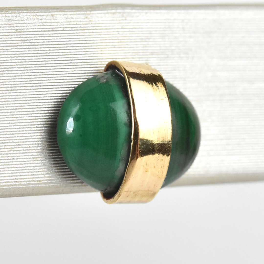 Malachite Stud Earrings - Goldmakers Fine Jewelry