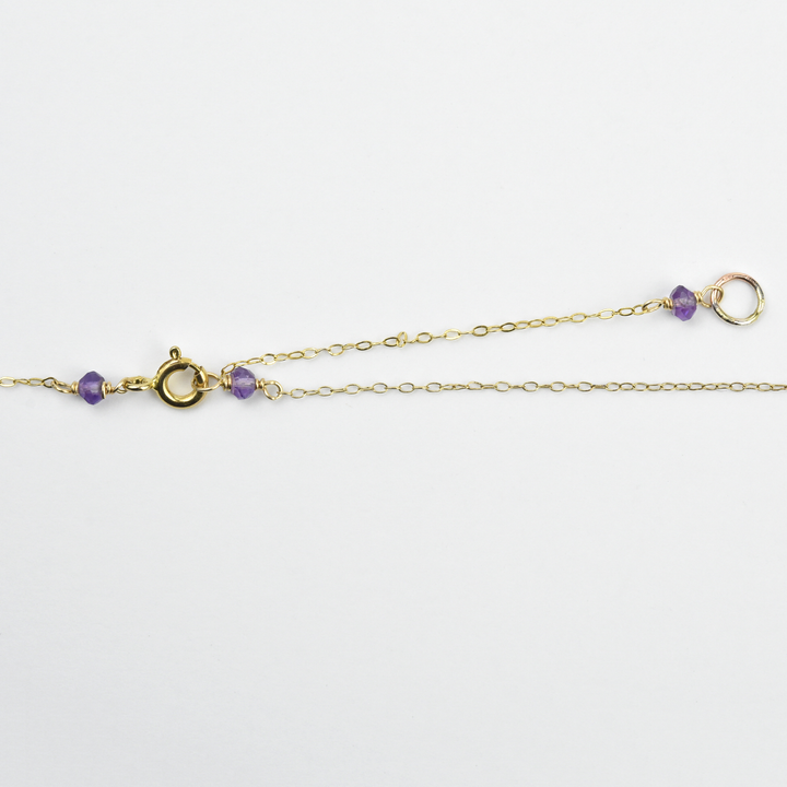 Orbit Faceted Amethyst Necklace - Goldmakers Fine Jewelry