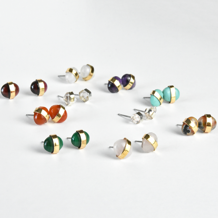 Amethyst Stud Earrings - Goldmakers Fine Jewelry