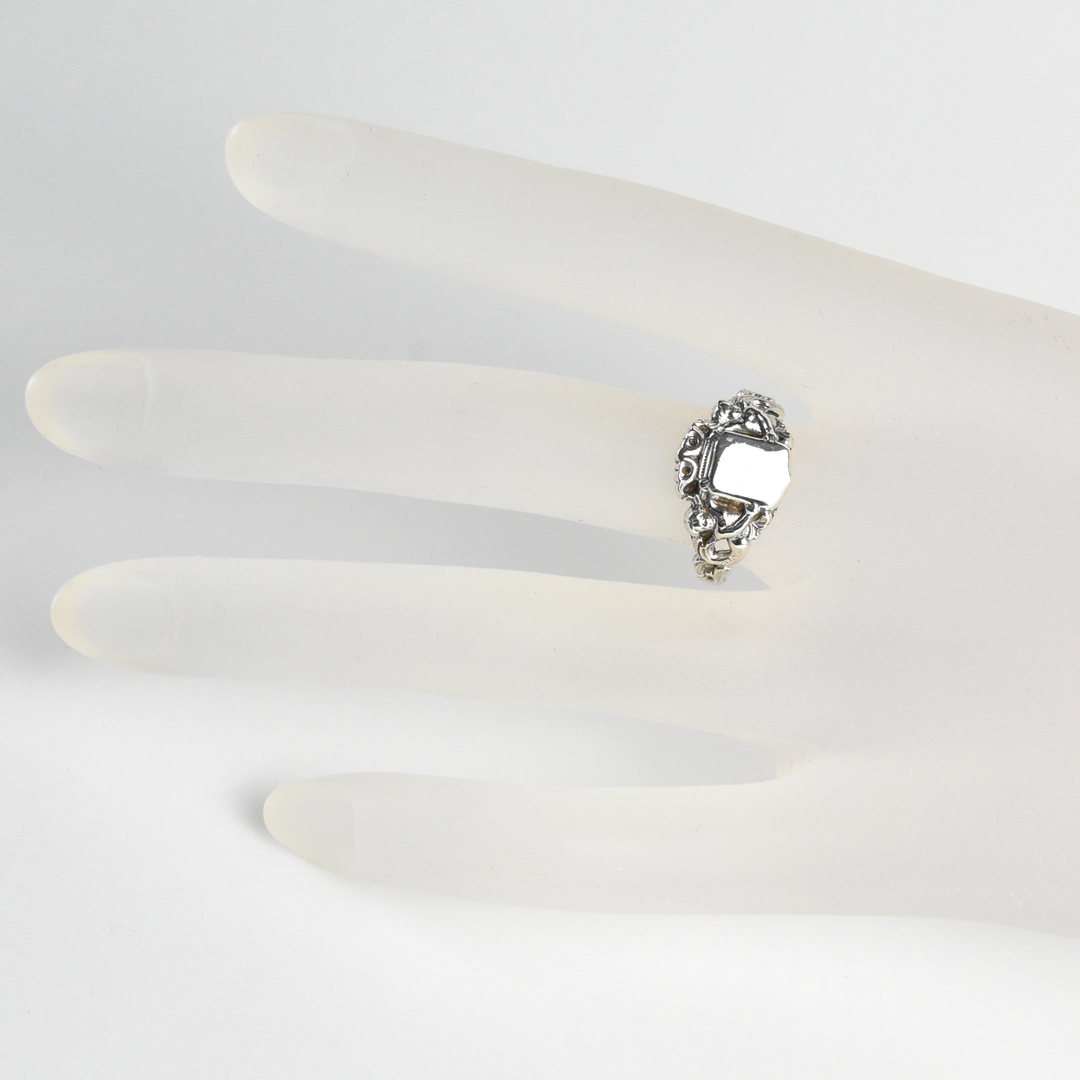 Putti Signet Ring in Sterling Silver - Goldmakers Fine Jewelry