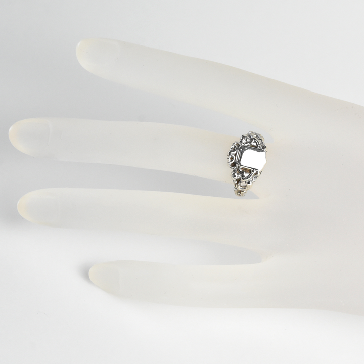 Putti Signet Ring in Sterling Silver - Goldmakers Fine Jewelry