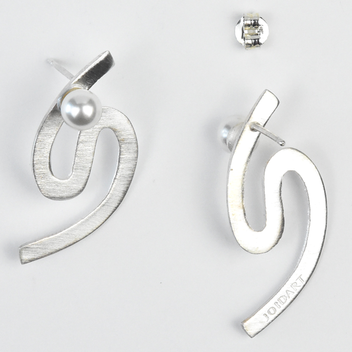 Alexander Medium Stud Earring with Pearl - Goldmakers Fine Jewelry