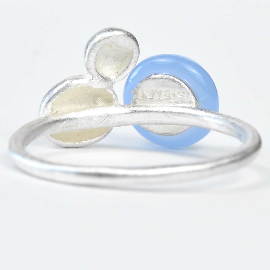 Codols Ring with Blue Murano Glass - Goldmakers Fine Jewelry