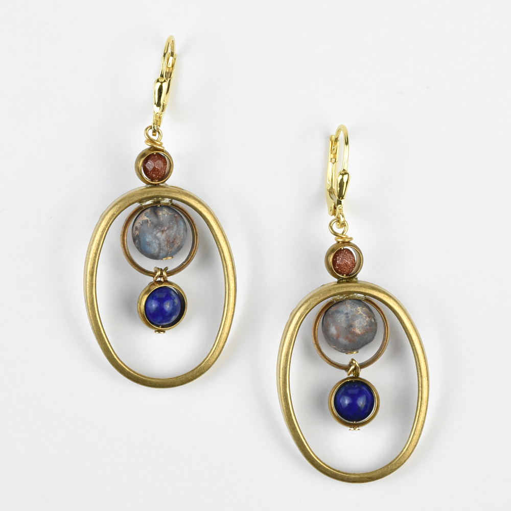 Oval Orbit Earrings - Goldmakers Fine Jewelry