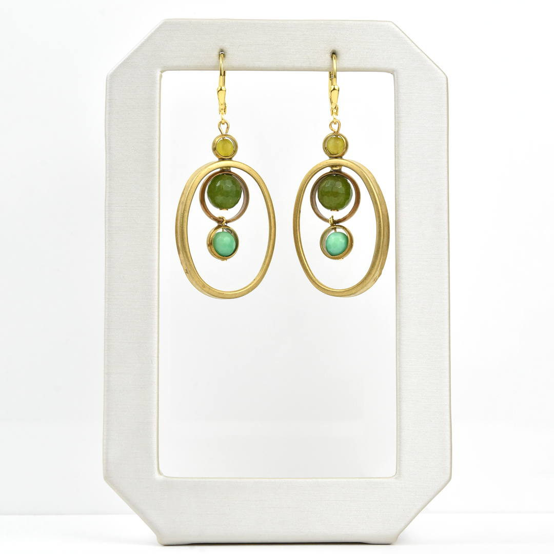Oval Orbit Earrings - Goldmakers Fine Jewelry