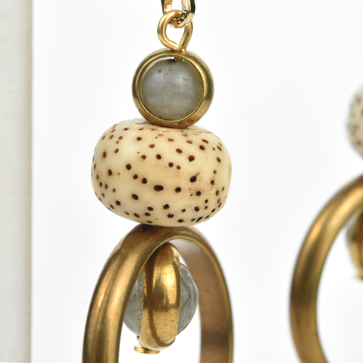 Speckled Jasper and Labradorite Earrings - Goldmakers Fine Jewelry