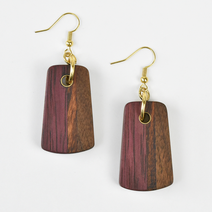 Small Wooden Earrings by Jules - Goldmakers Fine Jewelry