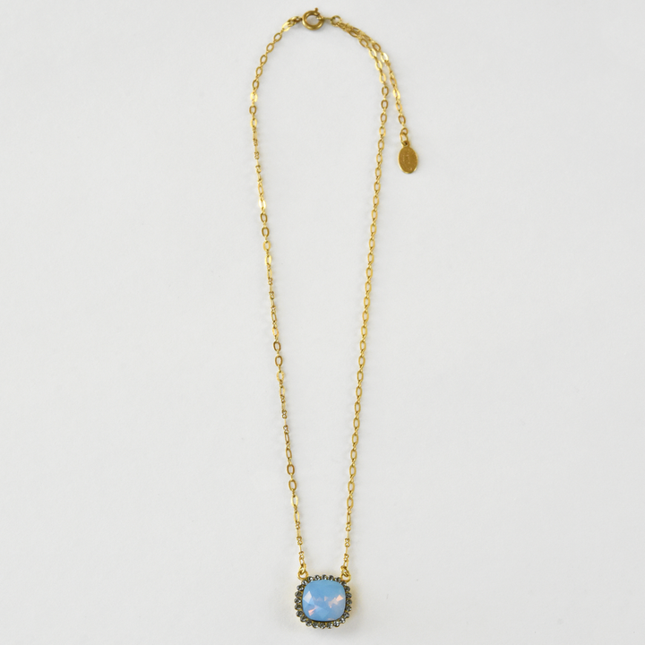 Crystal Halo Necklace - Goldmakers Fine Jewelry