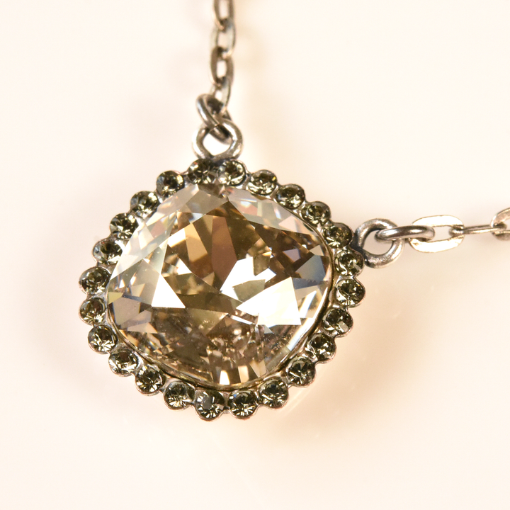 Silver Crystal Necklace - Goldmakers Fine Jewelry