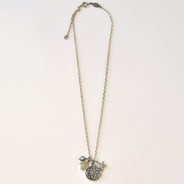 Silver Four Pendant Locket Necklace - Goldmakers Fine Jewelry