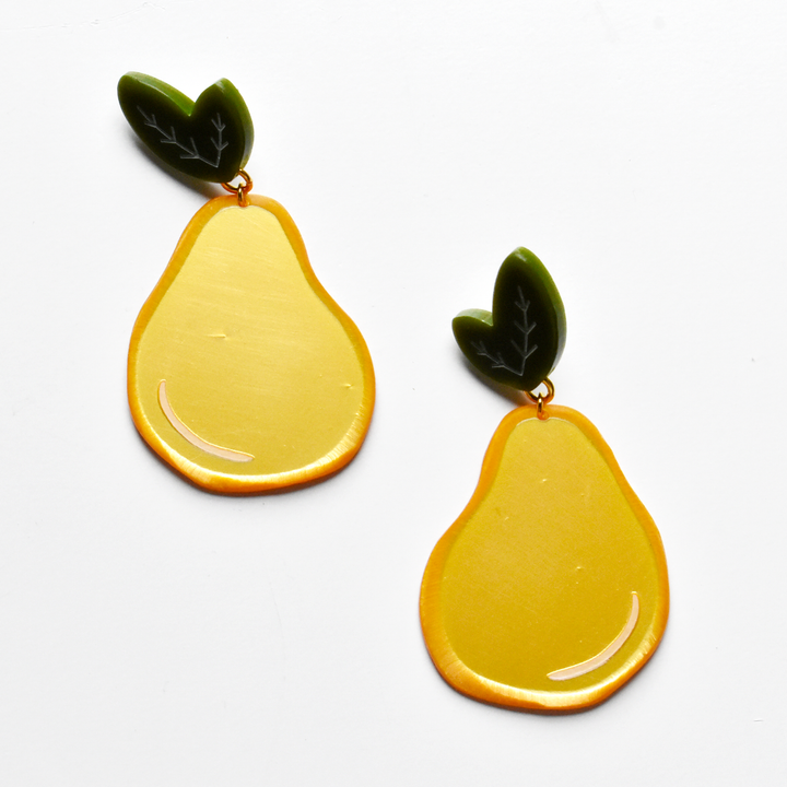 Large Gold Pear Post Earrings - Goldmakers Fine Jewelry