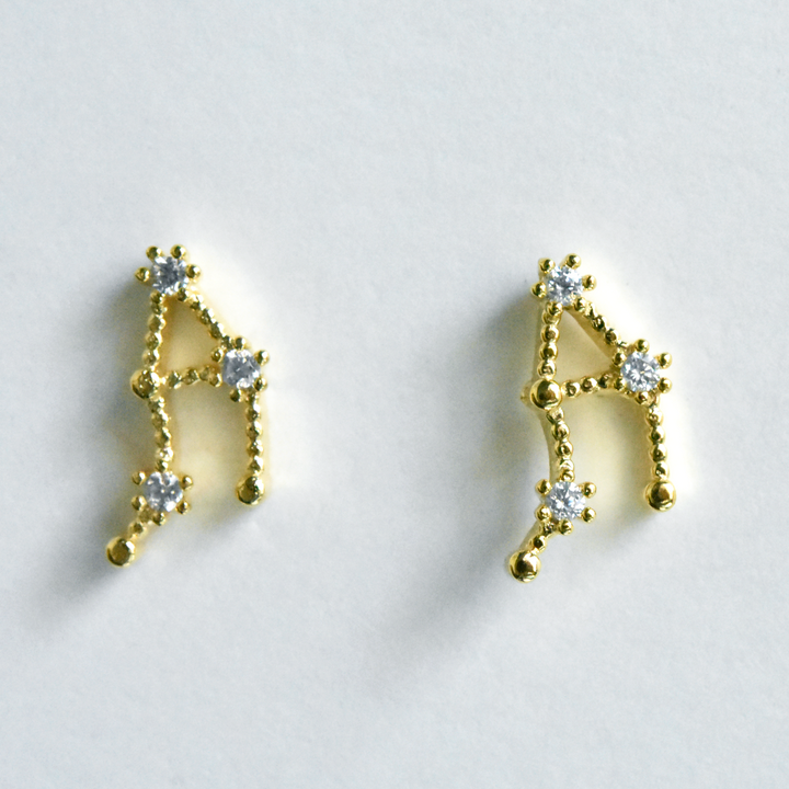 Libra Constellation Post Earrings - Goldmakers Fine Jewelry