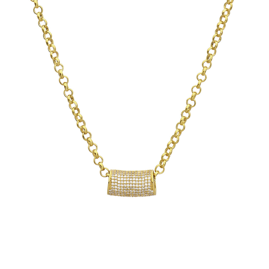 Core Signature Pave Necklace - Goldmakers Fine Jewelry