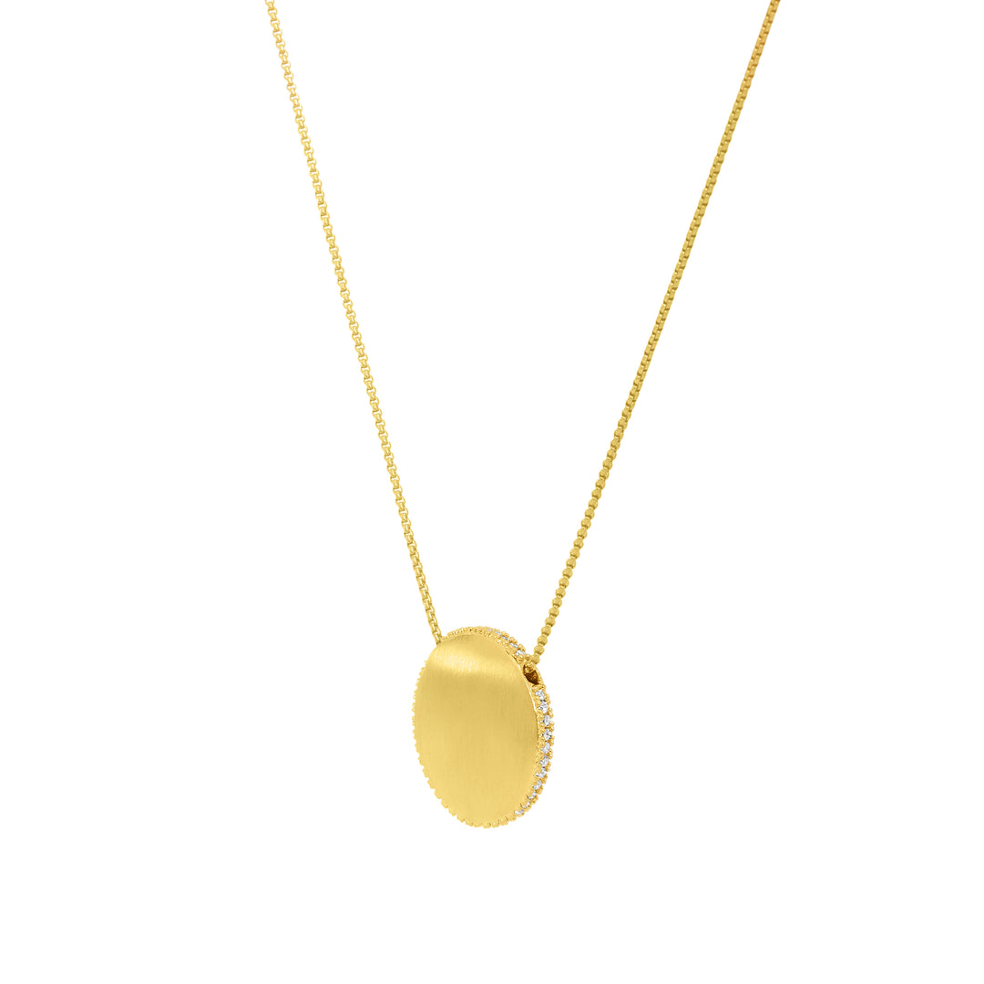 Petite Pave Pendant - Goldmakers Fine Jewelry