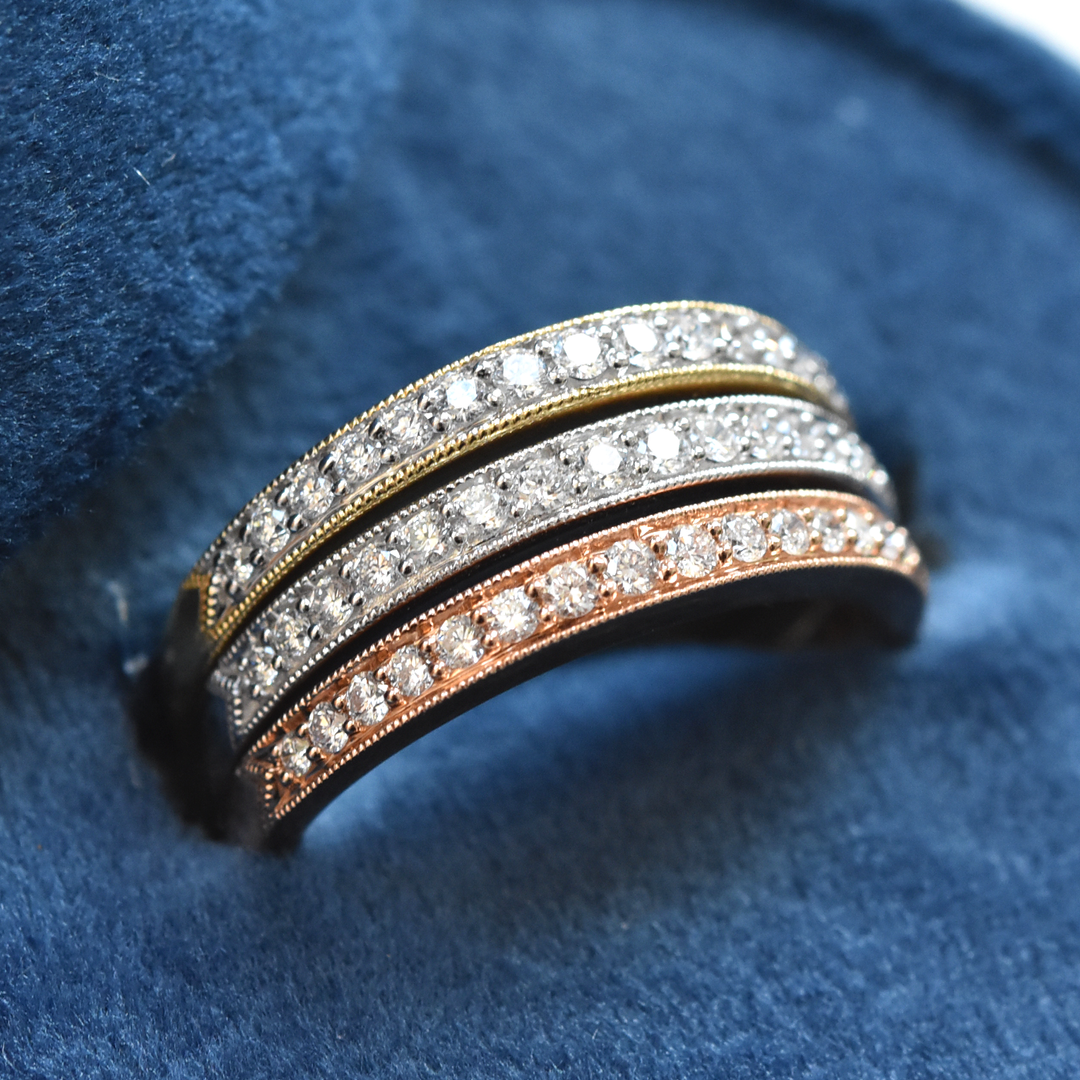 Diamond Engagement Band in White Gold - Goldmakers Fine Jewelry