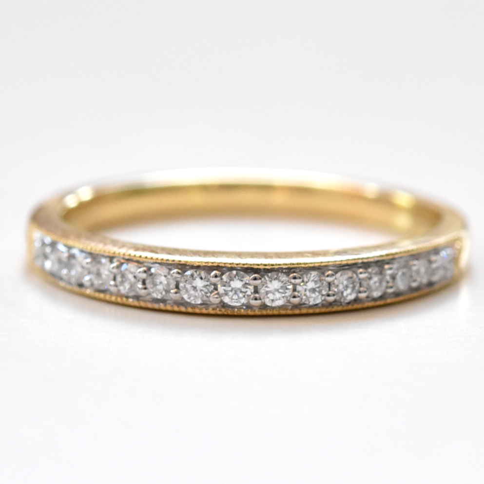 Diamond Engagement Band in Yellow Gold - Goldmakers Fine Jewelry
