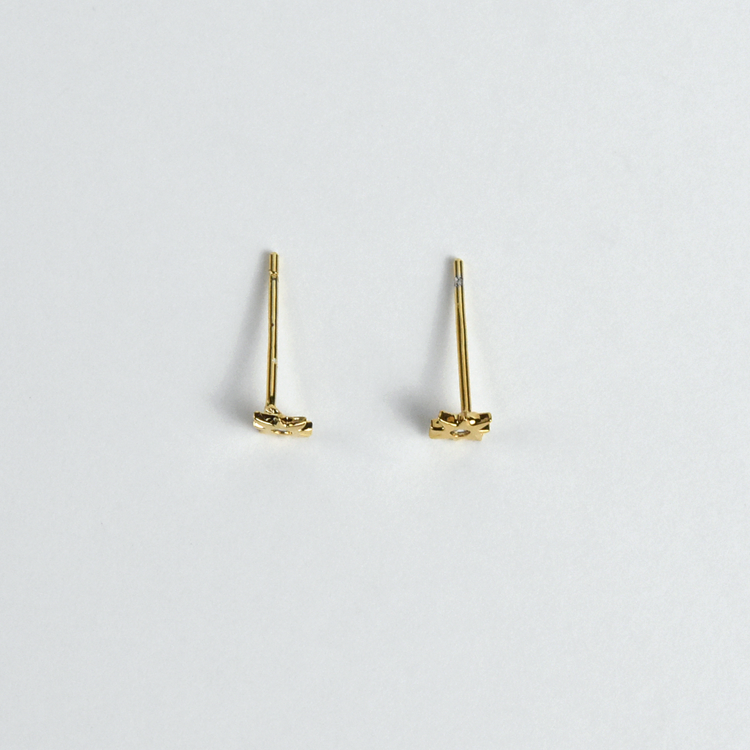 Tiny Starburst Studs in Yellow Gold Plate - Goldmakers Fine Jewelry