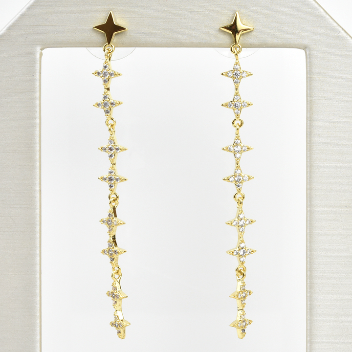 Falling Stars Earrings - Goldmakers Fine Jewelry