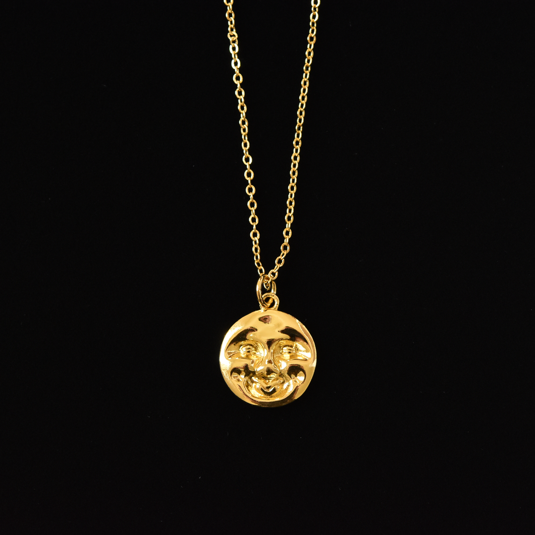 Man on the Moon Face Necklace - Goldmakers Fine Jewelry