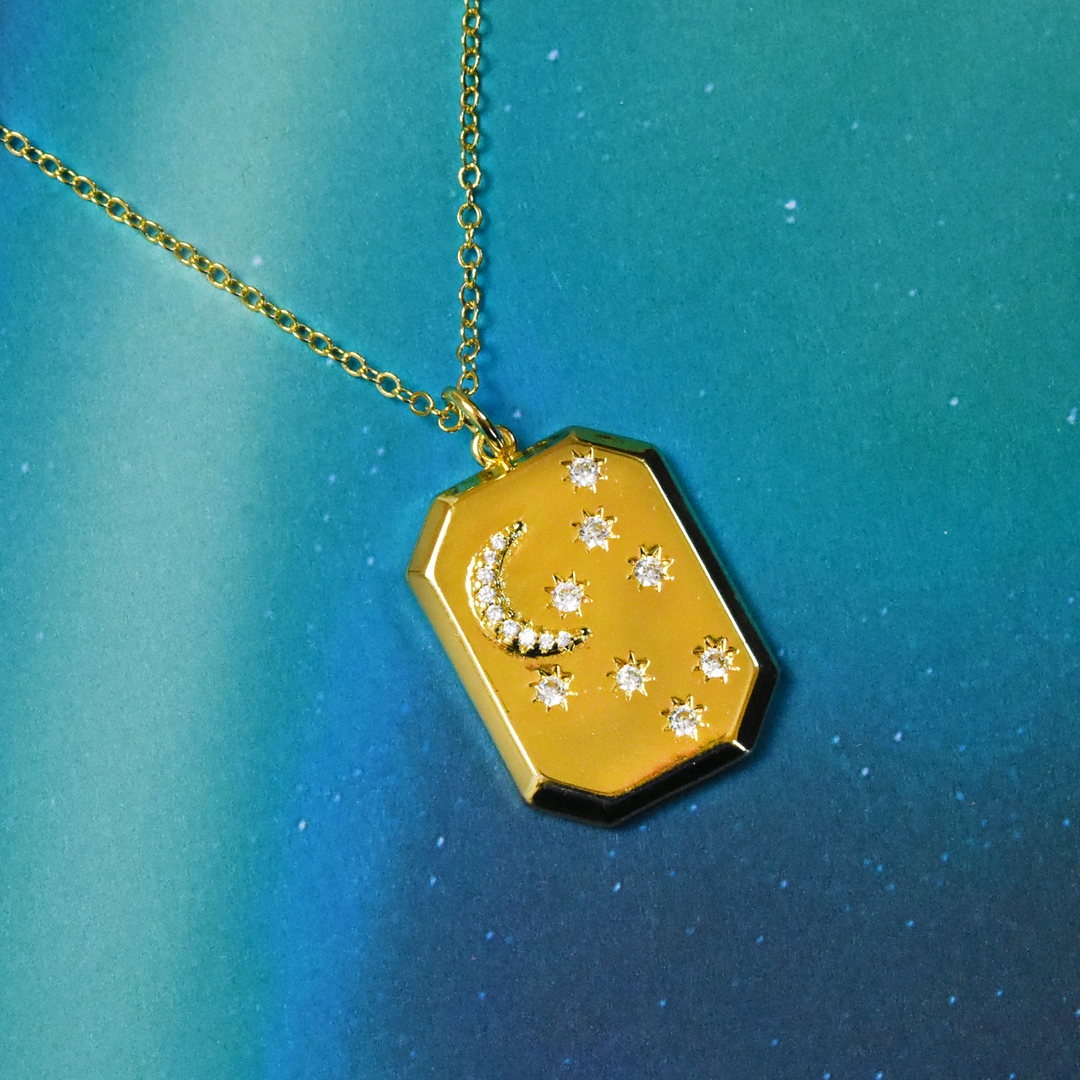 Picture Perfect Moon & Stars Pendant - Goldmakers Fine Jewelry