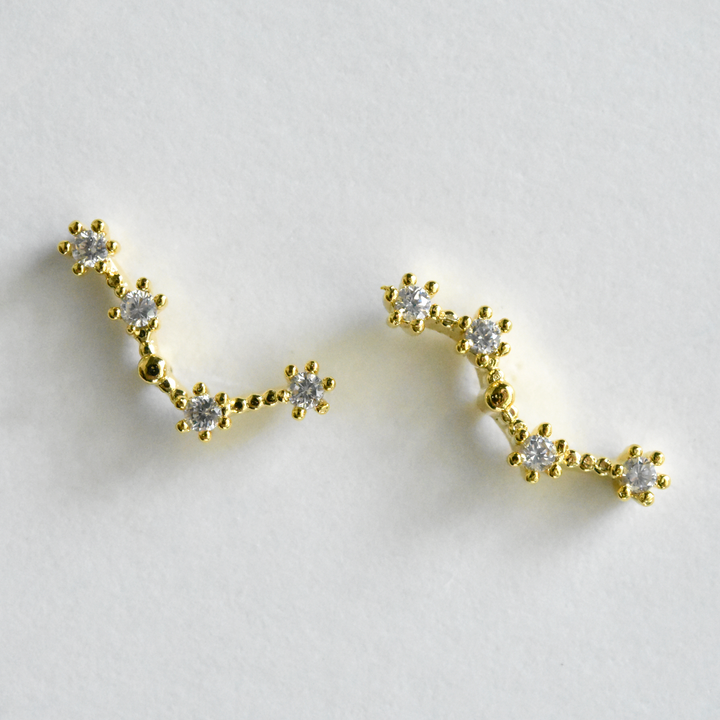 Pisces Constellation Post Earrings - Goldmakers Fine Jewelry