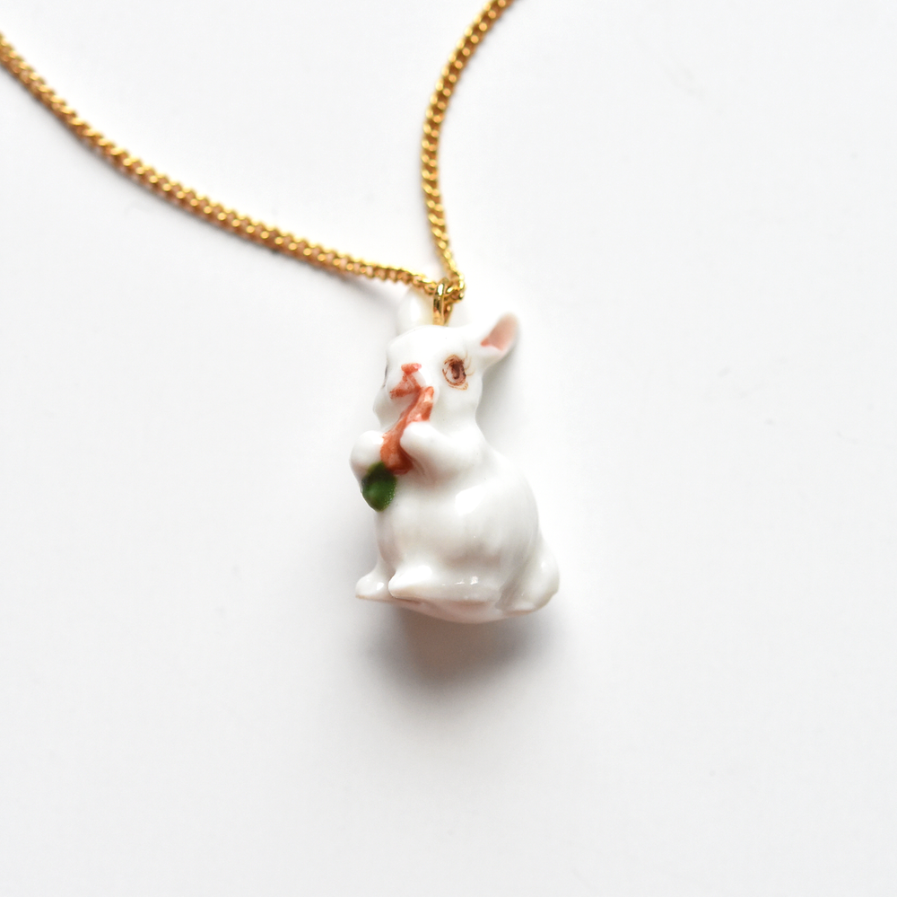 White Rabbit Necklace - Goldmakers Fine Jewelry