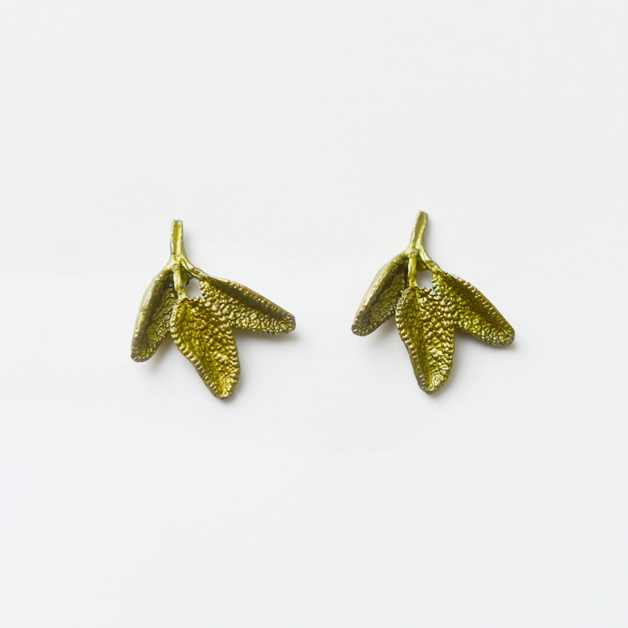 Sage Post Earrings - Goldmakers Fine Jewelry