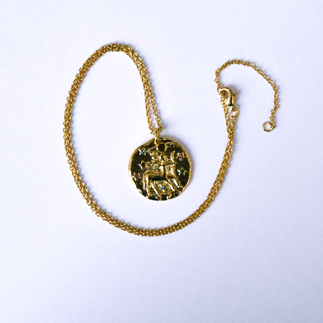 Sagittarius Coin Necklace - Goldmakers Fine Jewelry