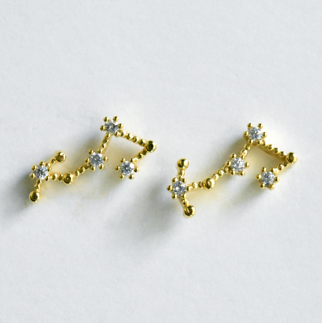 Scorpio Constellation Post Earrings - Goldmakers Fine Jewelry