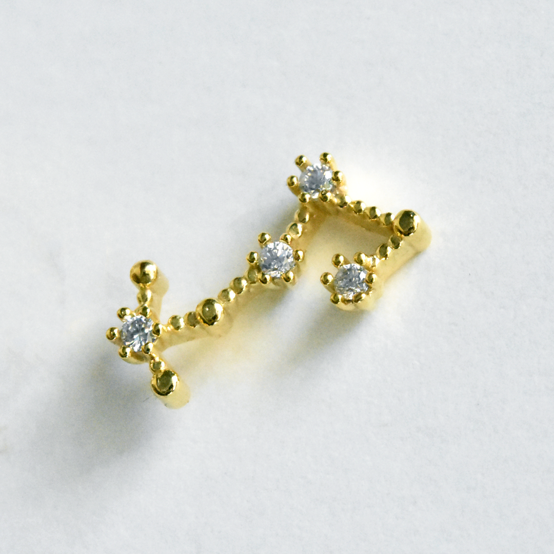 Scorpio Constellation Post Earrings - Goldmakers Fine Jewelry