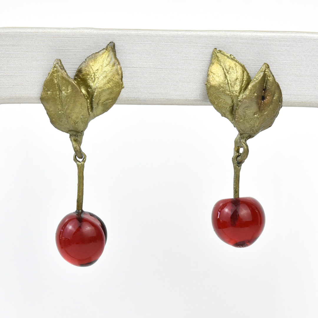 Glass sales cherry earrings