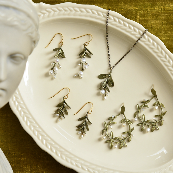 Garden Vine Pearl Drops - Goldmakers Fine Jewelry