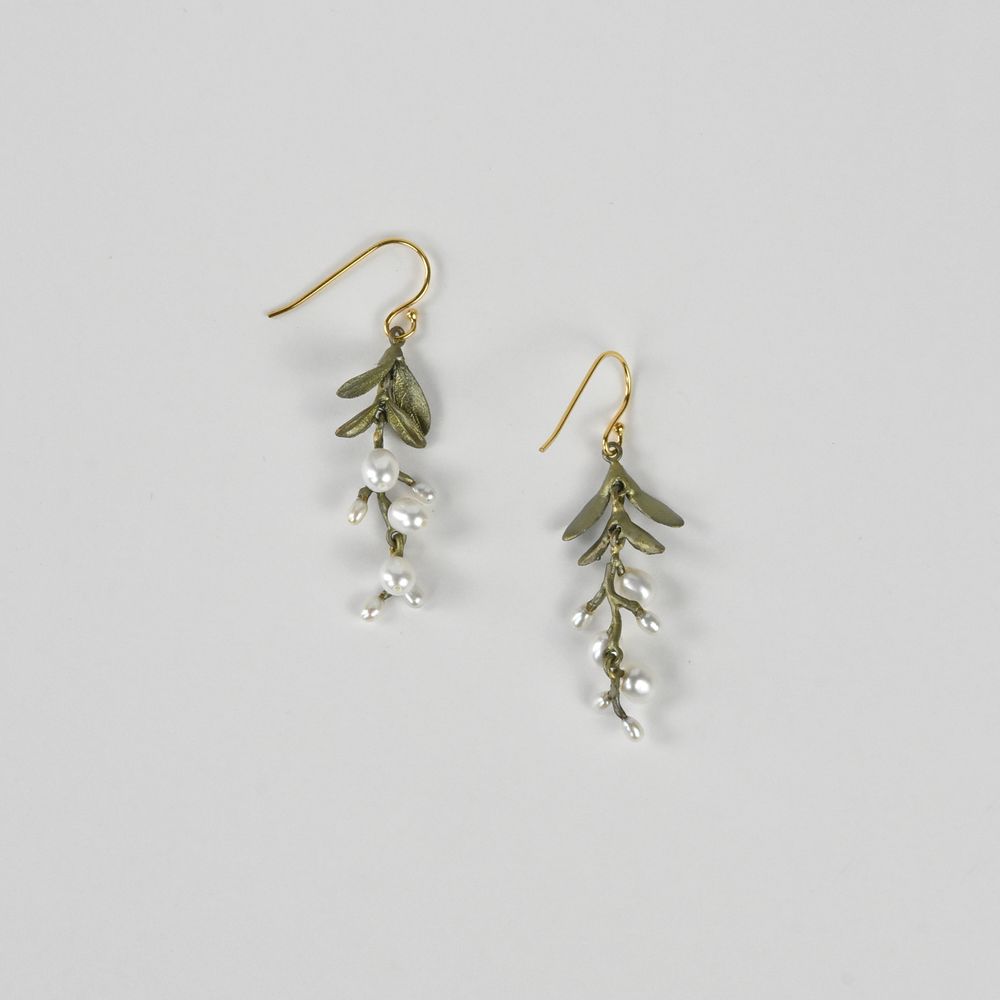 Garden Vine Pearl Drops - Goldmakers Fine Jewelry