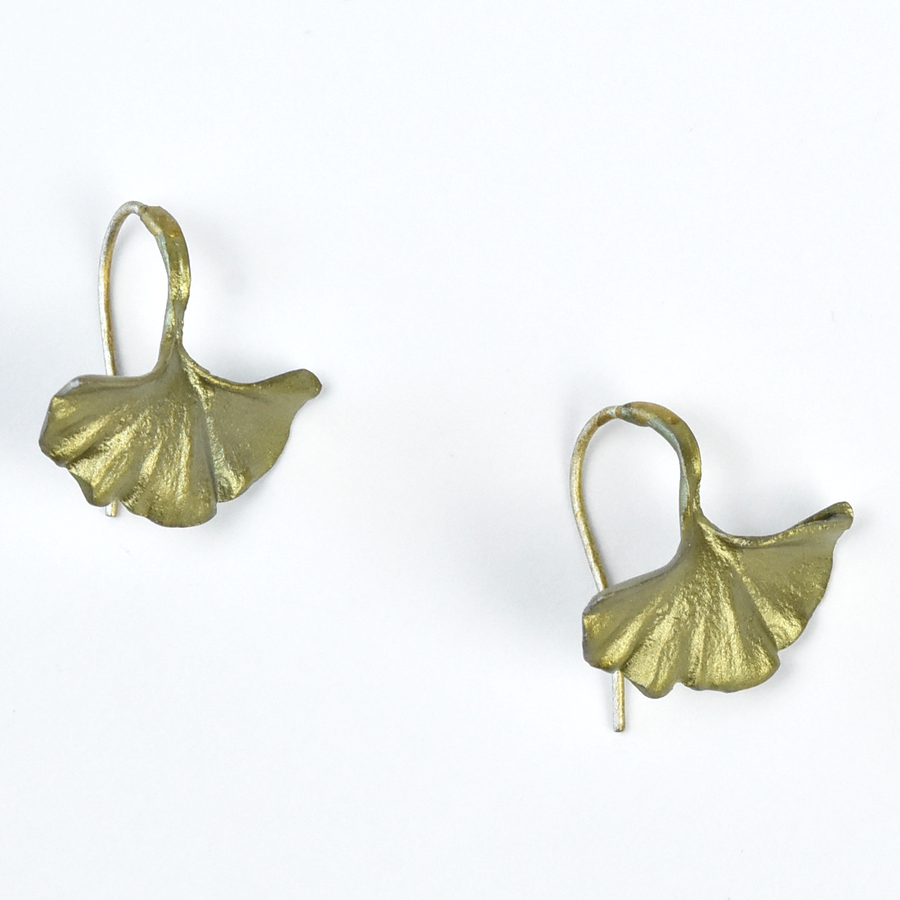 Small Ginkgo Earrings - Goldmakers Fine Jewelry