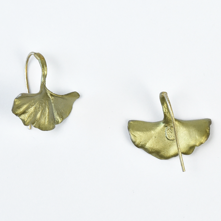 Small Ginkgo Earrings - Goldmakers Fine Jewelry