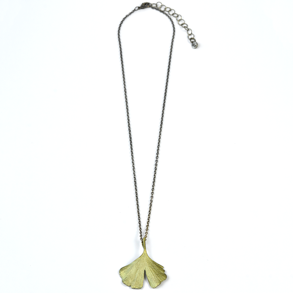 Large Ginkgo Necklace - Goldmakers Fine Jewelry