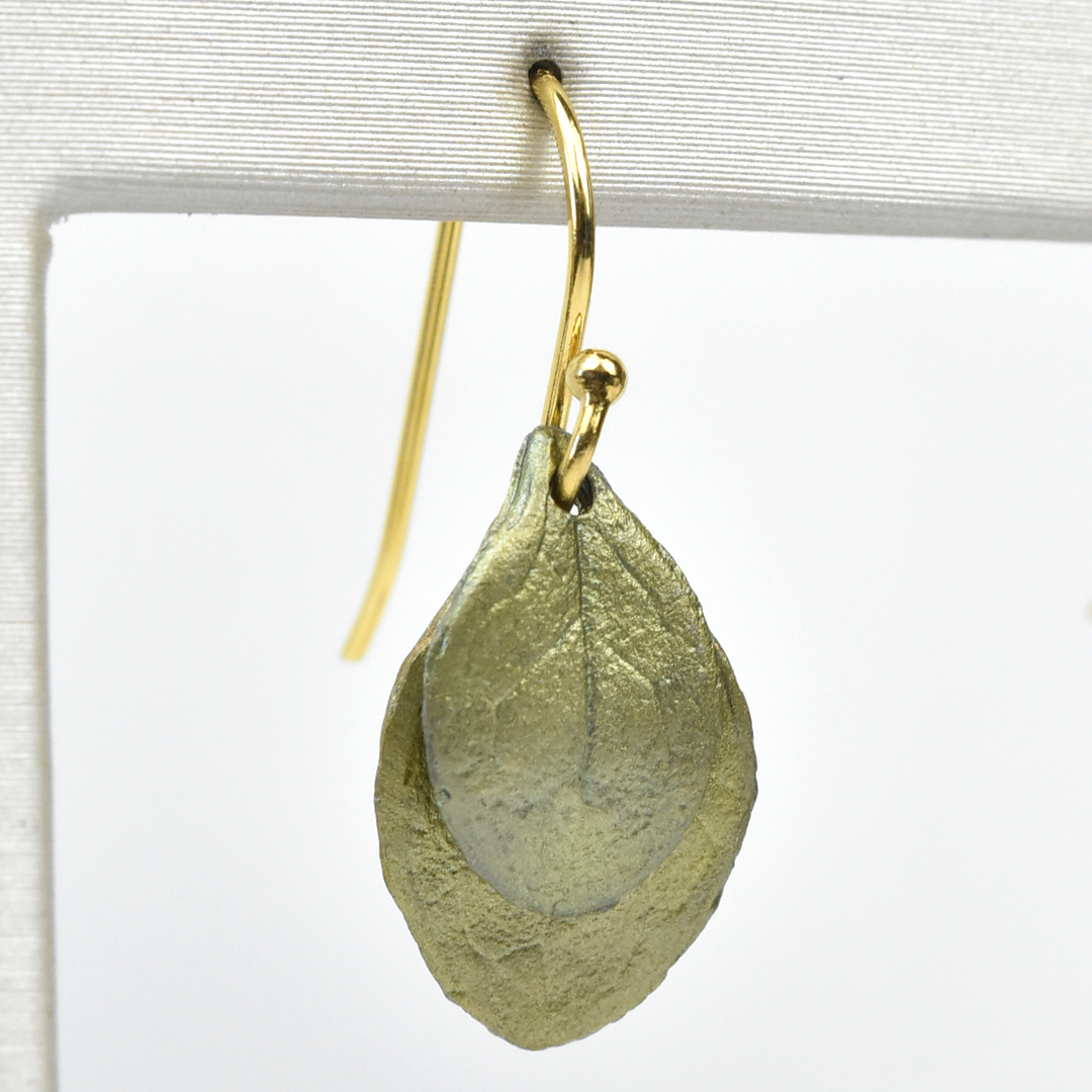 Two Leaf Irish Thorn Earrings - Goldmakers Fine Jewelry